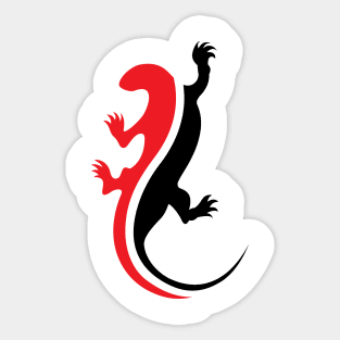 Cool red black Lizard Sticker